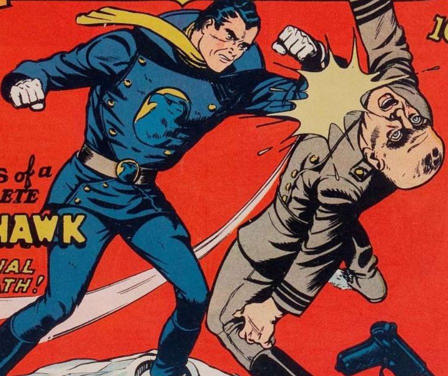 Blackhawk punches a Nazi